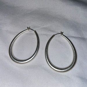 Silver hoop earrings